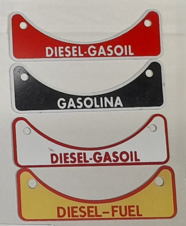 Emblema diesel gasolina