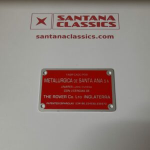 Placa de licencias santana roja