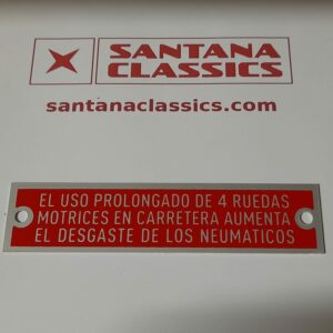 Emblema 4 ruedas motrices rojo